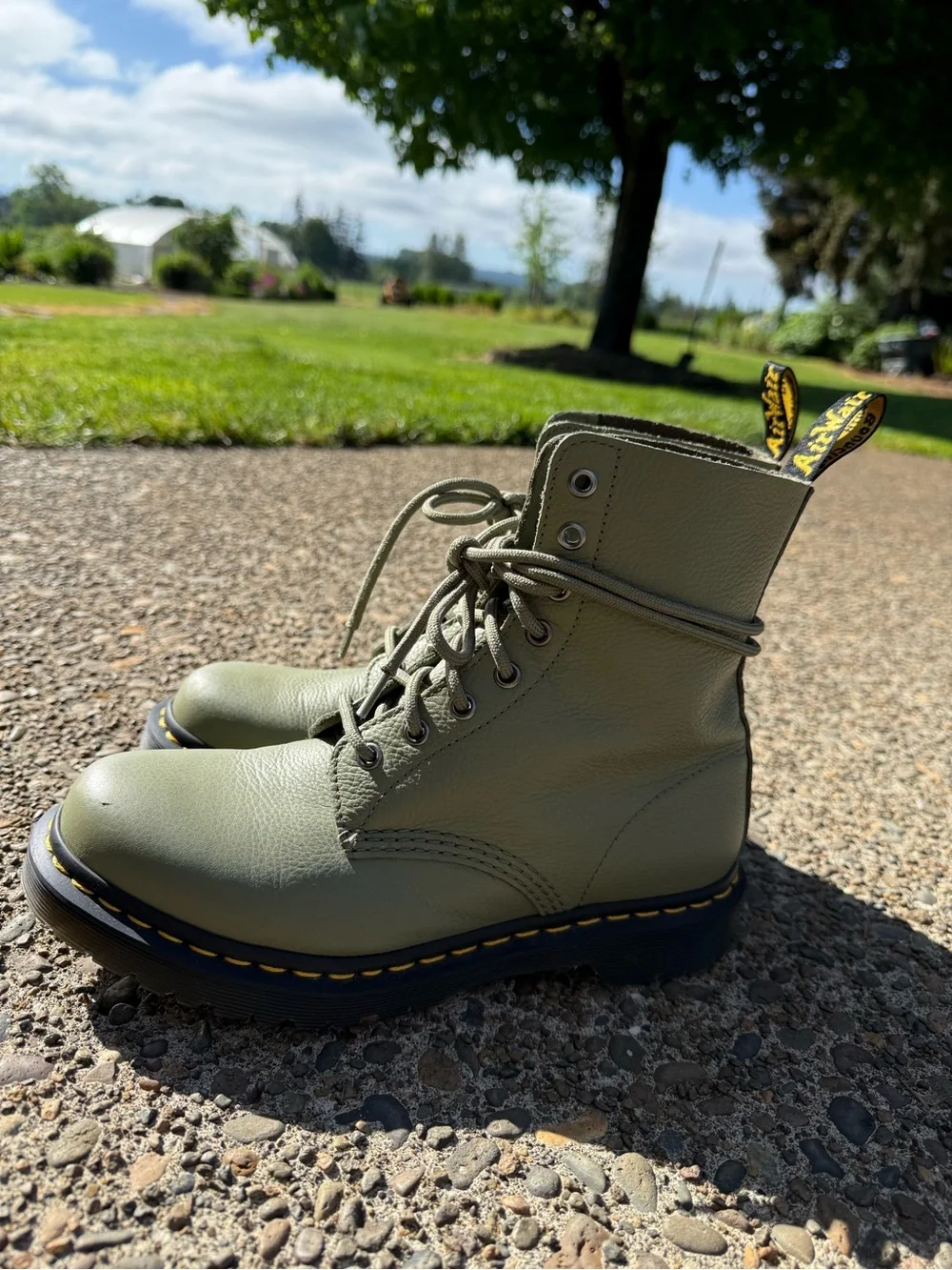 Dr. Martens Women’s 1460 Pascal Khaki boots - Picture 3 of 6